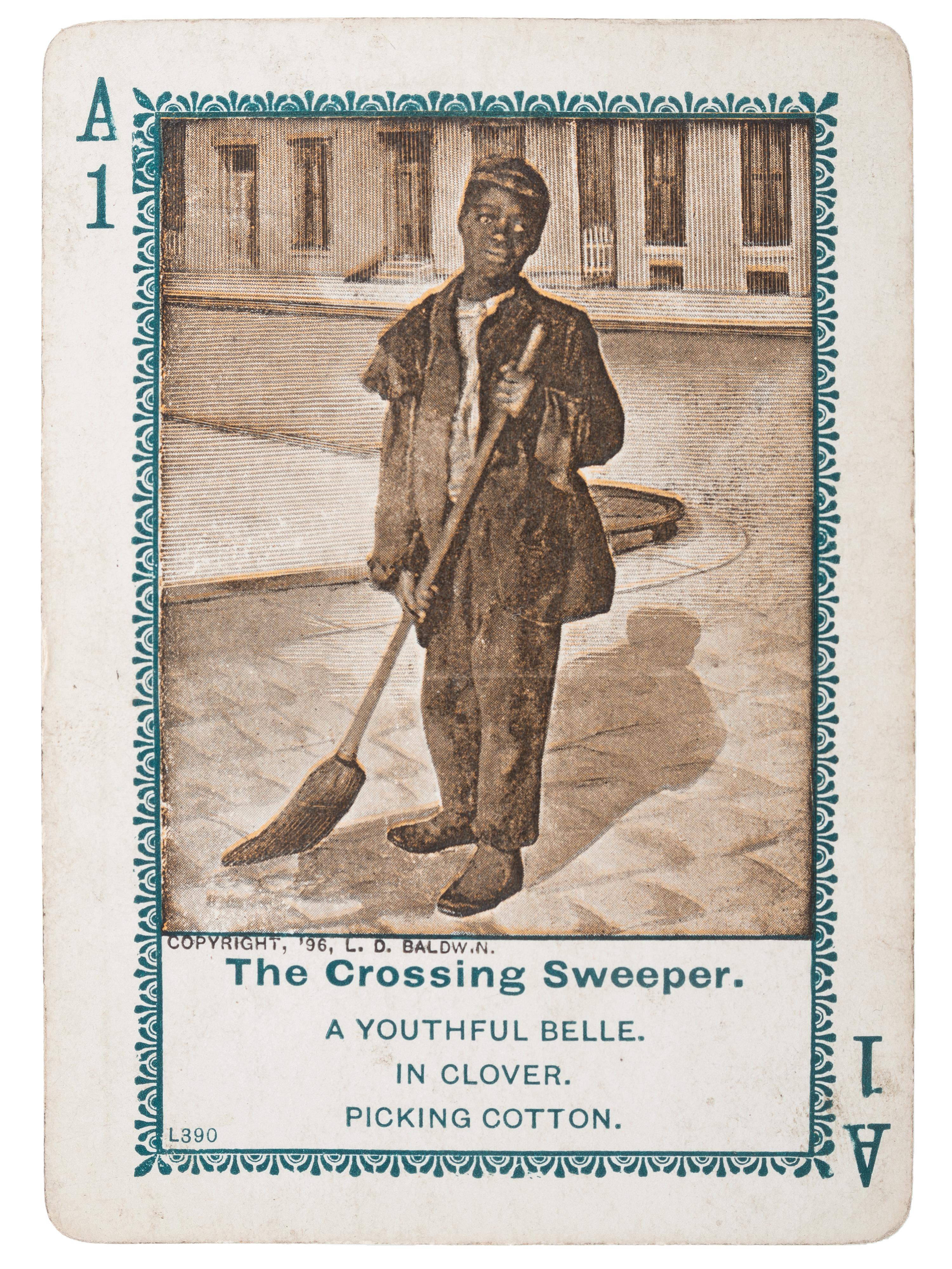 [AFRICAN AMERICANA - JIM CROW]. " In Dixie-Land " playing cards. Cincinnati, OH: Fireside Game Co., Cincinnati Game Co., 1897.