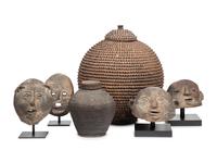 A Group of Ethnographic Masks and Vessels
