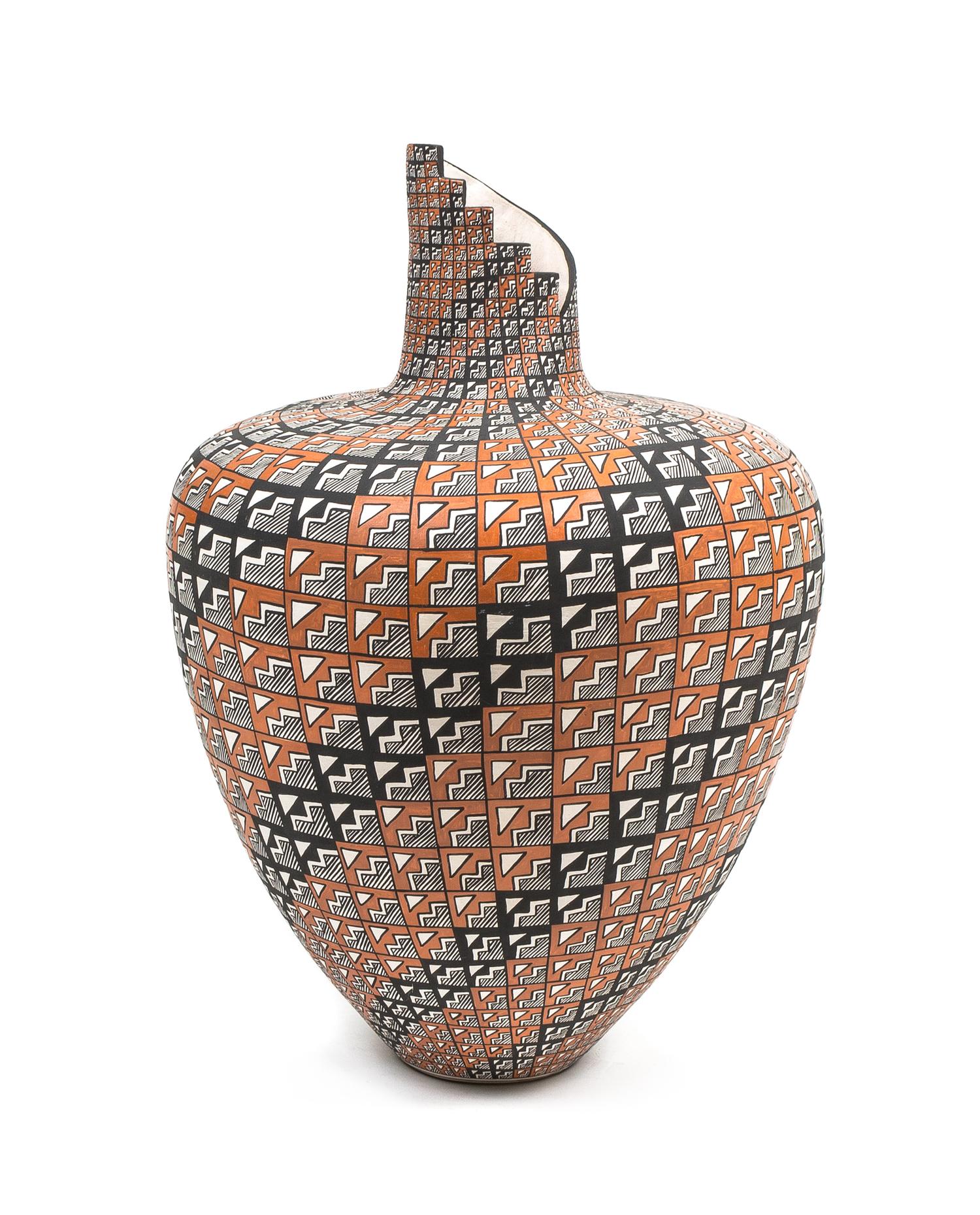 Victoria Garcia (20th Century), Large Acoma Vase Height 22 1/2 inches.