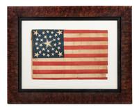 An American 30-Star Parade Flag Height of flag 13 3/4 x width 21 inches. — CIRCA 1848-50