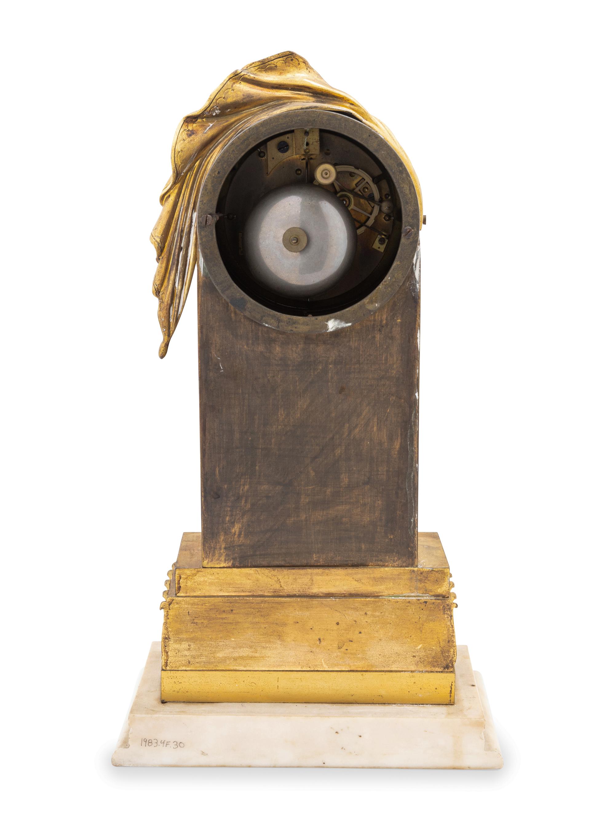 An Empire Gilt Bronze Clock