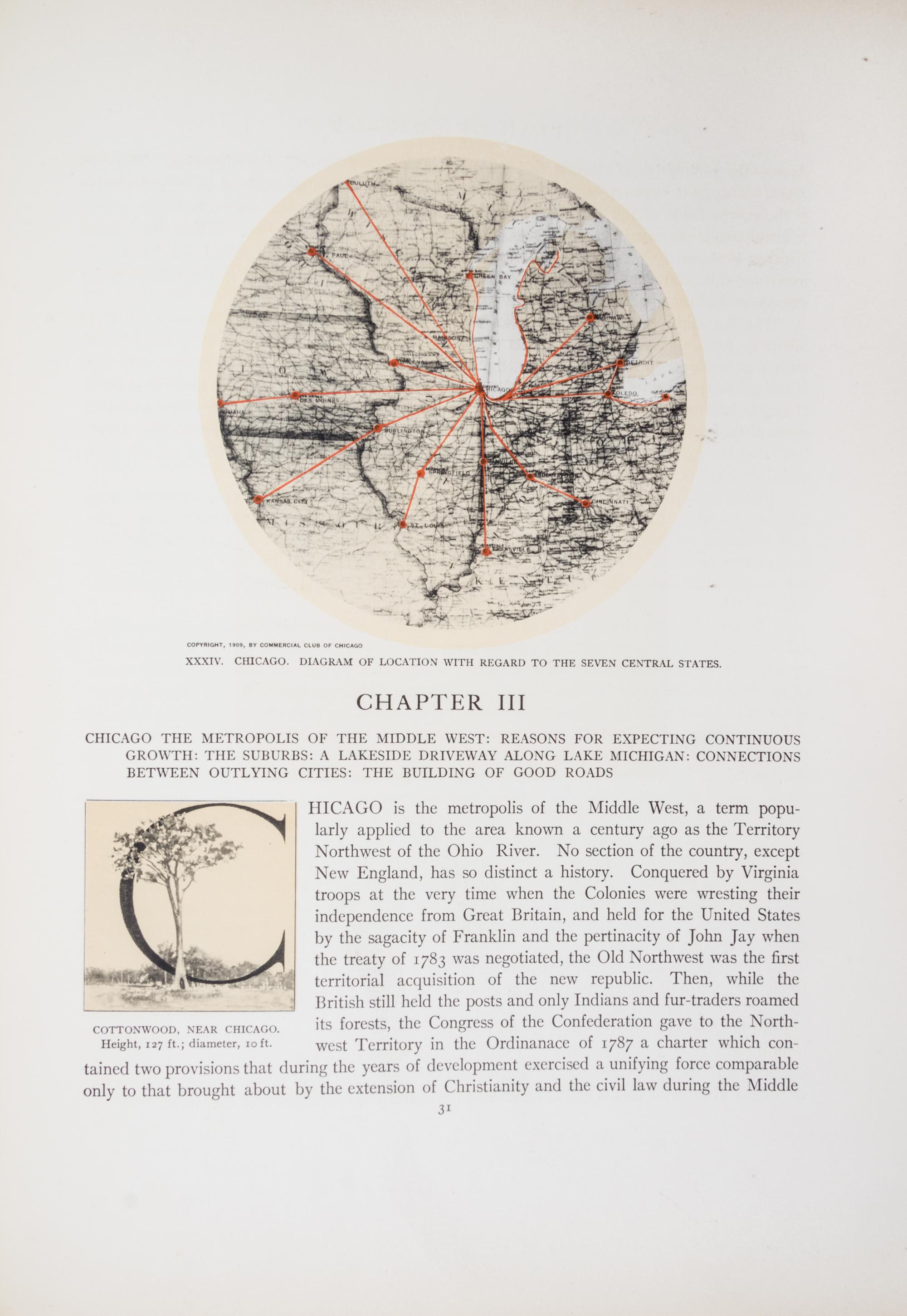 (CHICAGO) BENNETT, EDWARD and BURNHAM, DANIEL. The Plan of Chicago. Chicago, 1909. Limited edition number 720 of 1650.