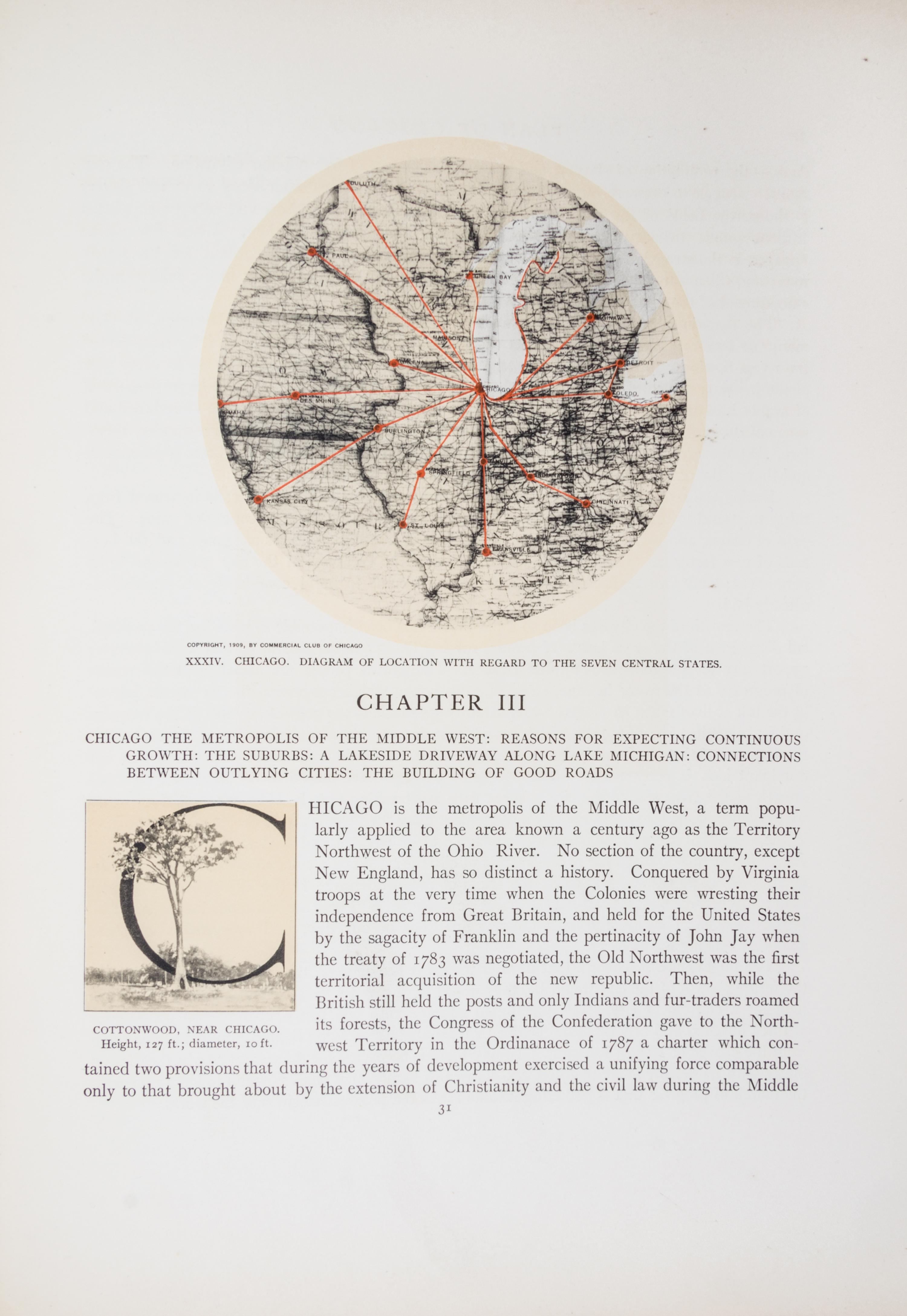 (CHICAGO) BENNETT, EDWARD and BURNHAM, DANIEL. The Plan of Chicago. Chicago, 1909. Limited edition number 720 of 1650.