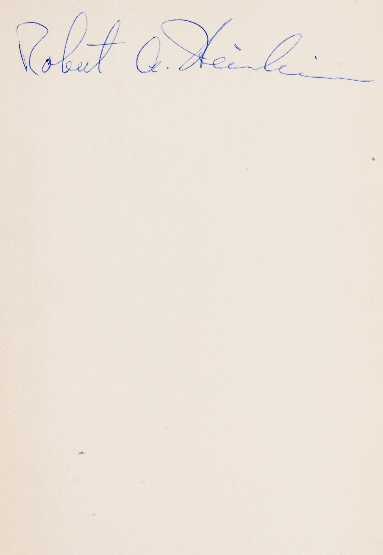 HEINLEIN, ROBERT A. Starman Jones. New York, 1953. Review copy, signed.