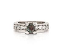 ALEXANDRITE AND DIAMOND RING