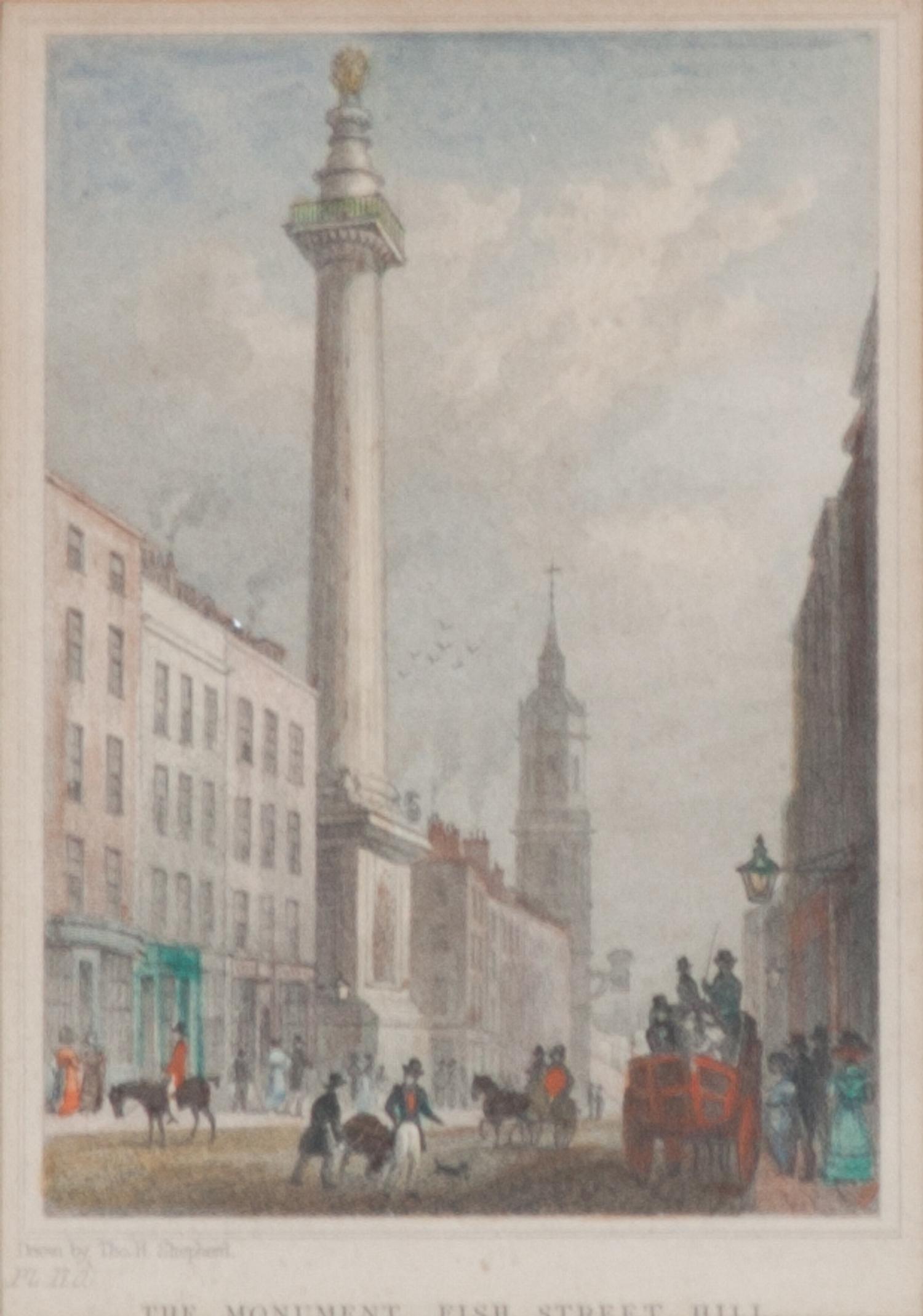 Two English Handcolored Engravings First: 4 1/4 x 6 3/8 inches. — AFTER THOMAS HOSMER SHEPDHERD (BRITISH, 1792-1864)