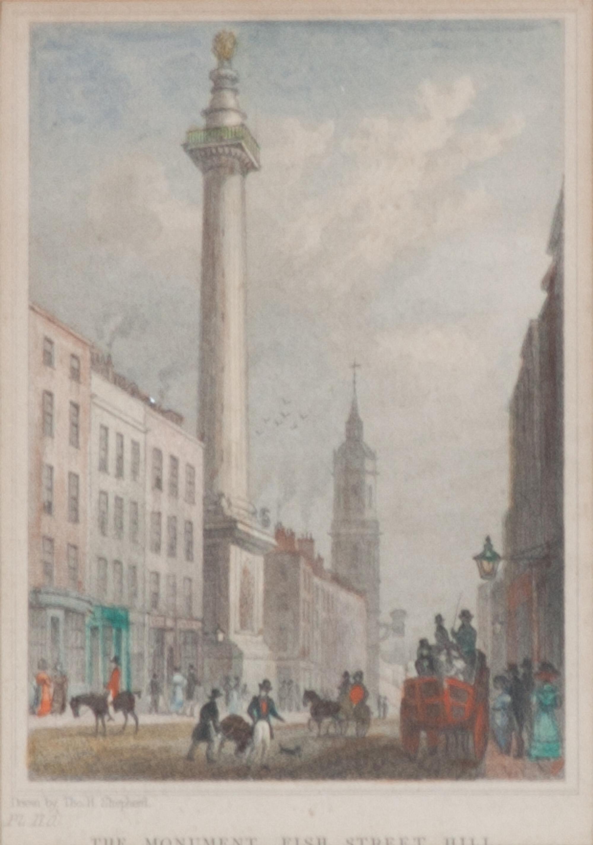 Two English Handcolored Engravings First: 4 1/4 x 6 3/8 inches. — AFTER THOMAS HOSMER SHEPDHERD (BRITISH, 1792-1864)