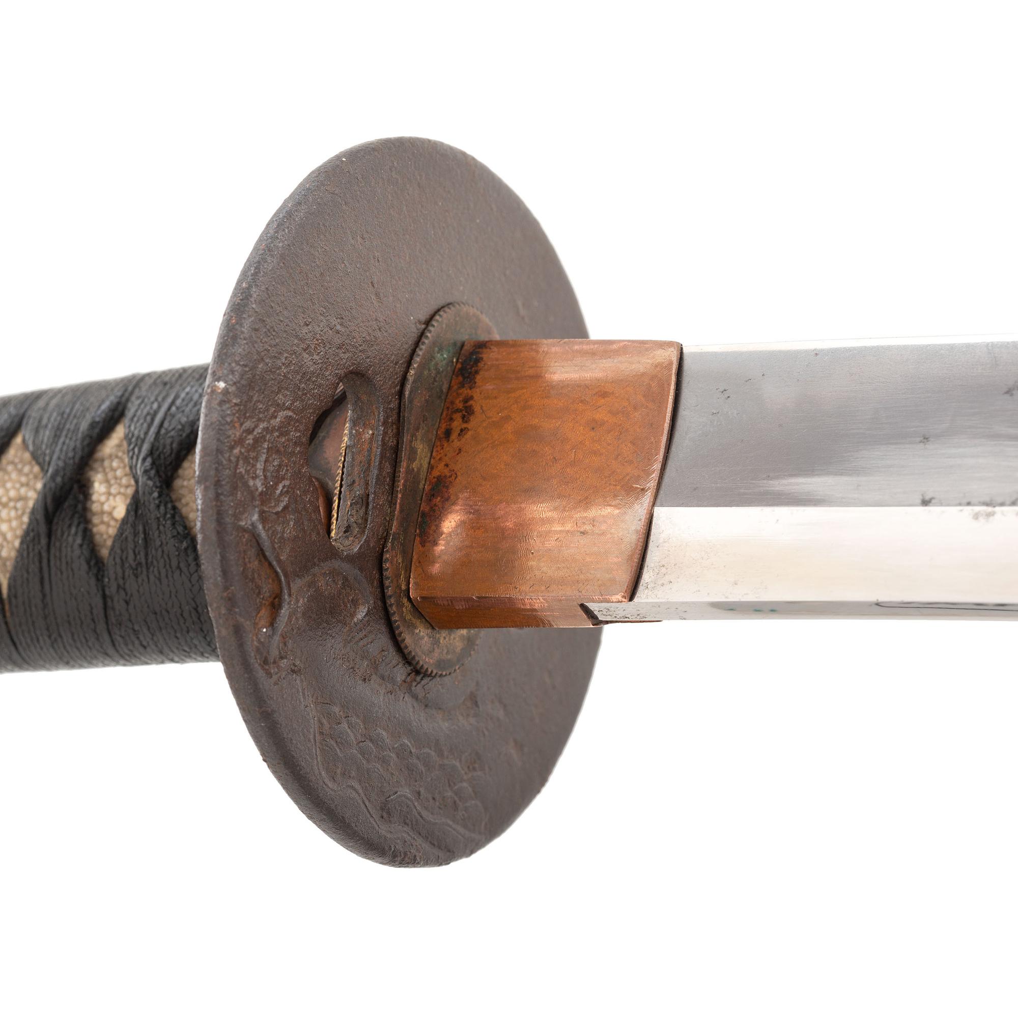 Japanese Katana Signed "Tanemitsu" with Daruma Kashira