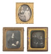 [EARLY PHOTOGRAPHY]. 16 sixth plate daguerreotype family portraits incl. parents with children.