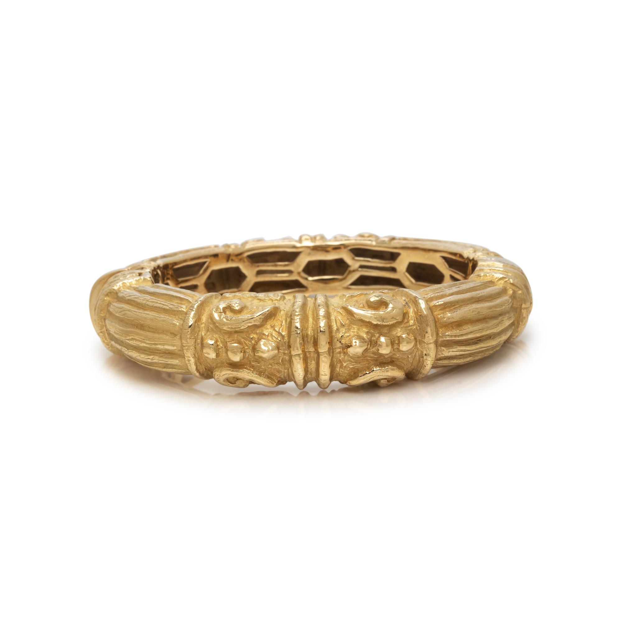KATY BRISCOE, YELLOW GOLD BANGLE BRACELET