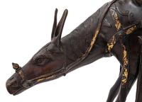 A Large Japanese Parcel Gilt Bronze Figural-Form Incense Burner