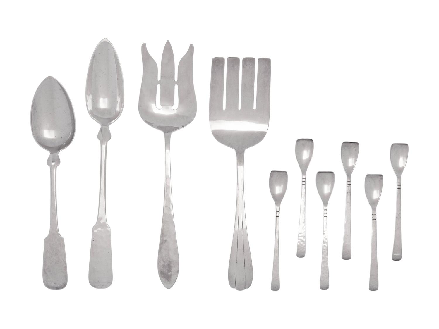A Large Collection of Porter Blanchard Flatware Articles