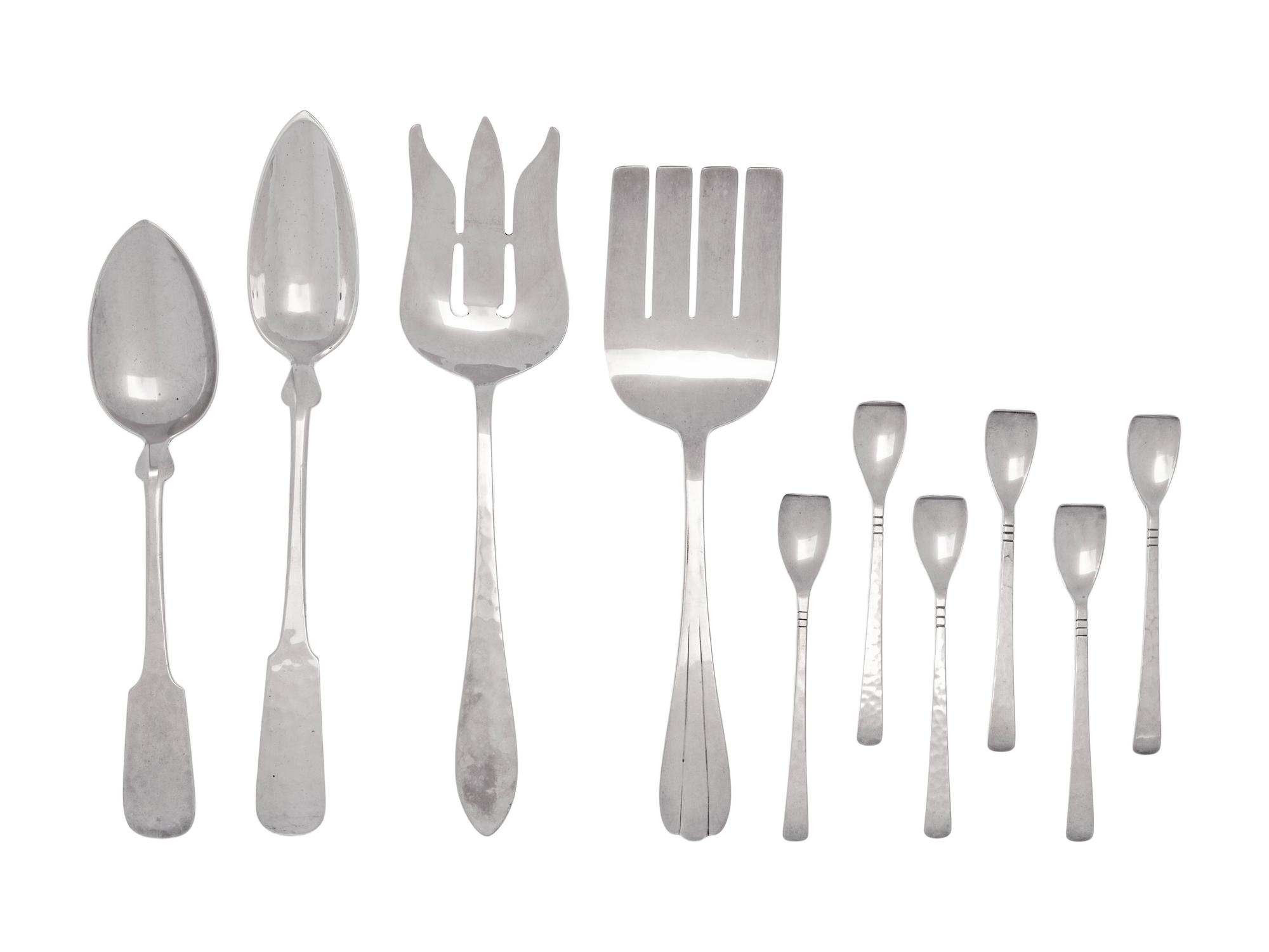 A Large Collection of Porter Blanchard Flatware Articles