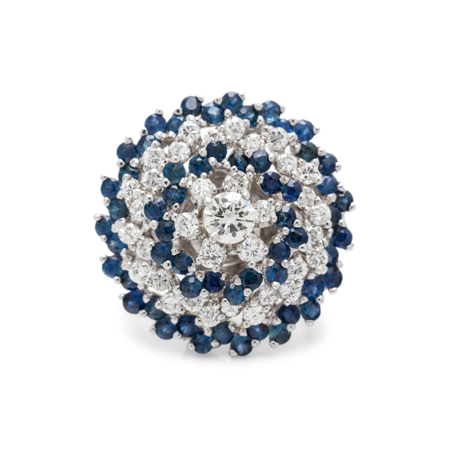 DIAMOND AND SAPPHIRE RING