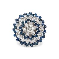 DIAMOND AND SAPPHIRE RING