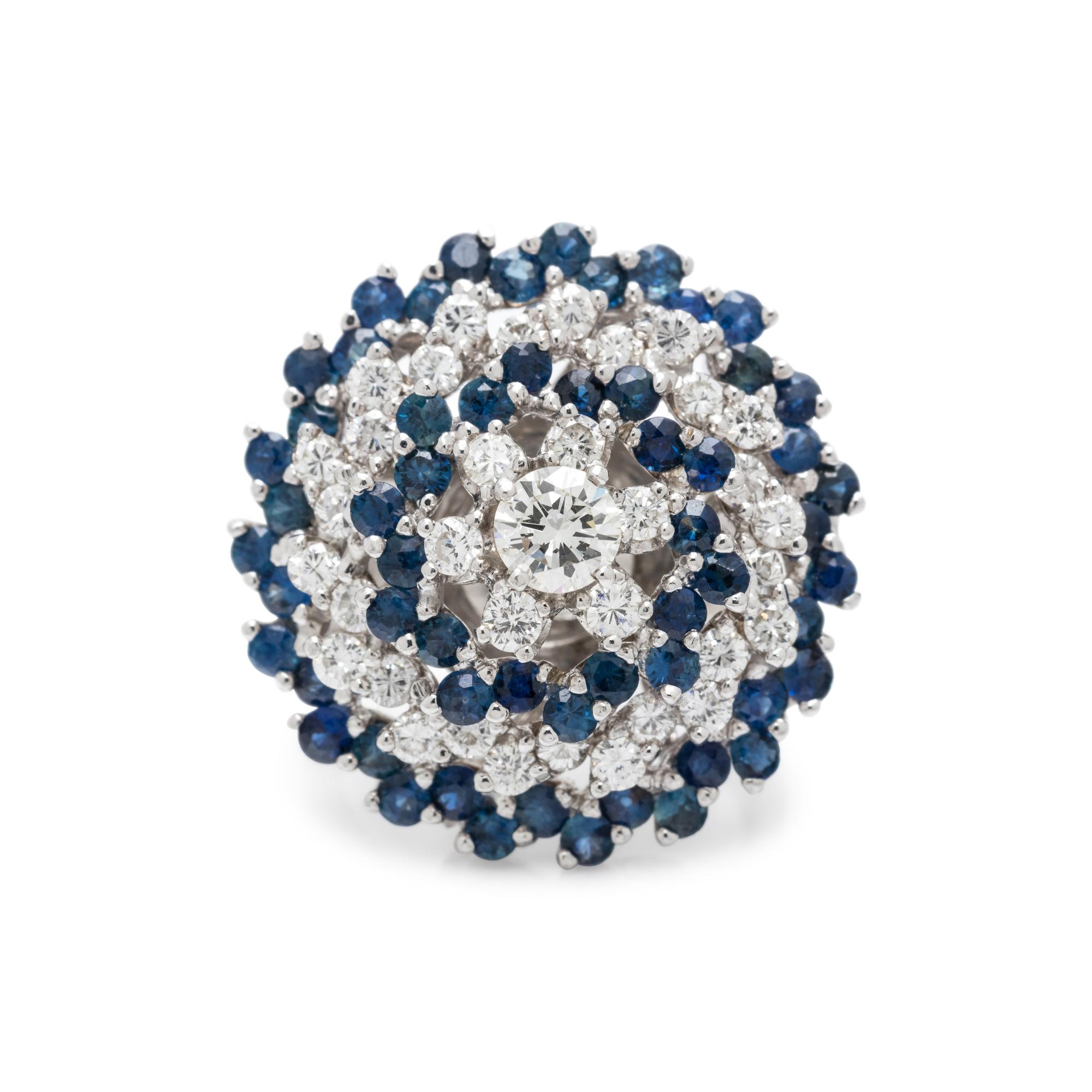 DIAMOND AND SAPPHIRE RING