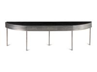 A Custom Steel Marble-Top Console Table