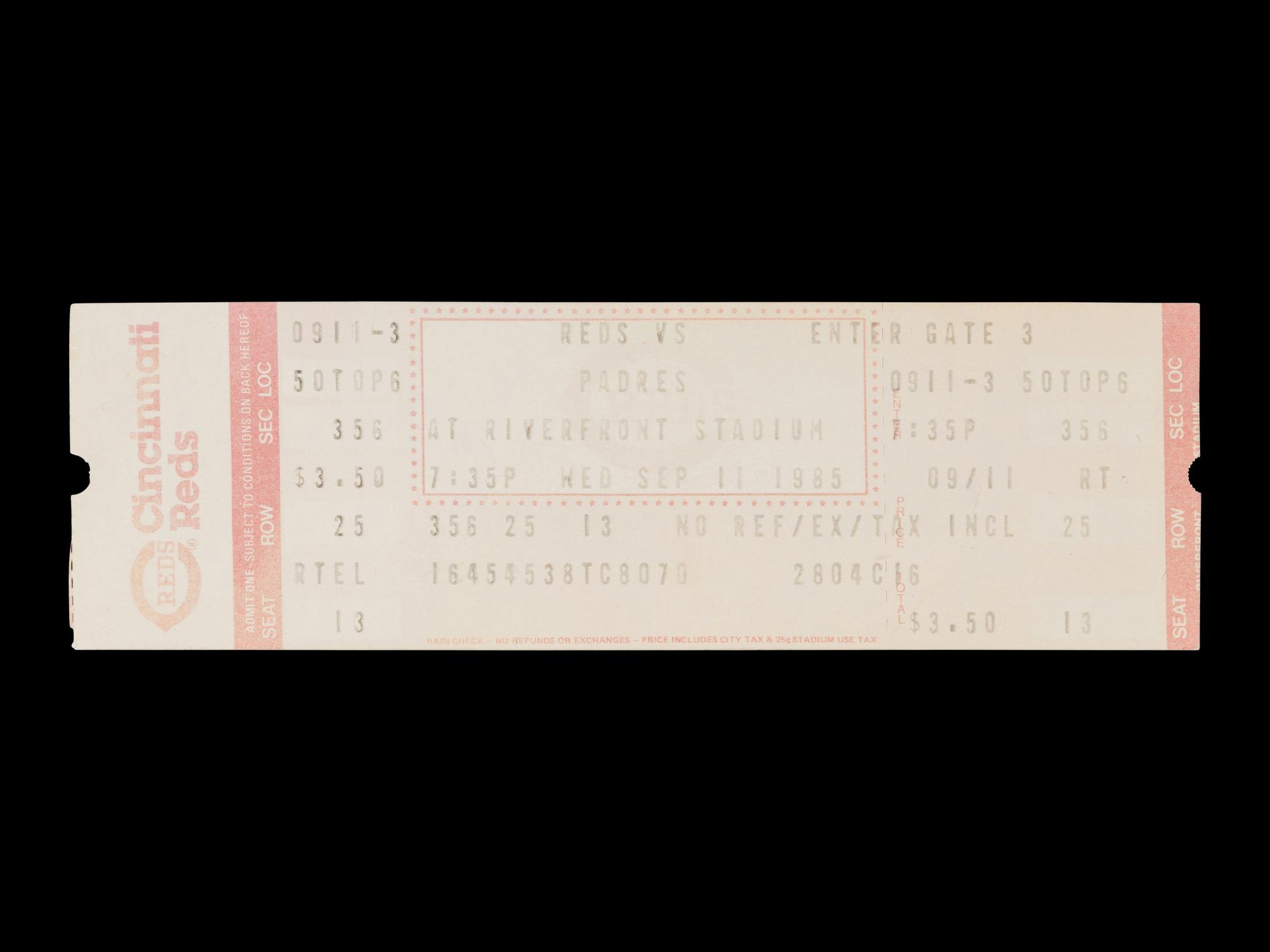 A Large Group of Pete Rose Items Including Multiple Autographs and Full Ticket from 4,192 Career Hit Game,