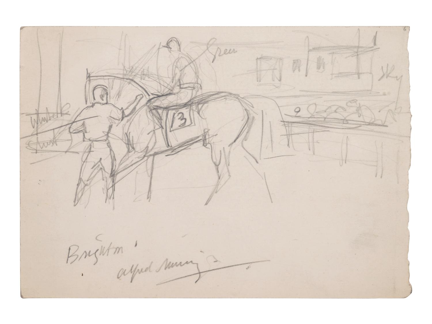 Study with Horse, Groom, and Jockey