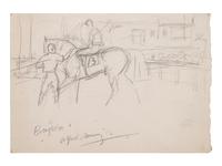 Study with Horse, Groom, and Jockey