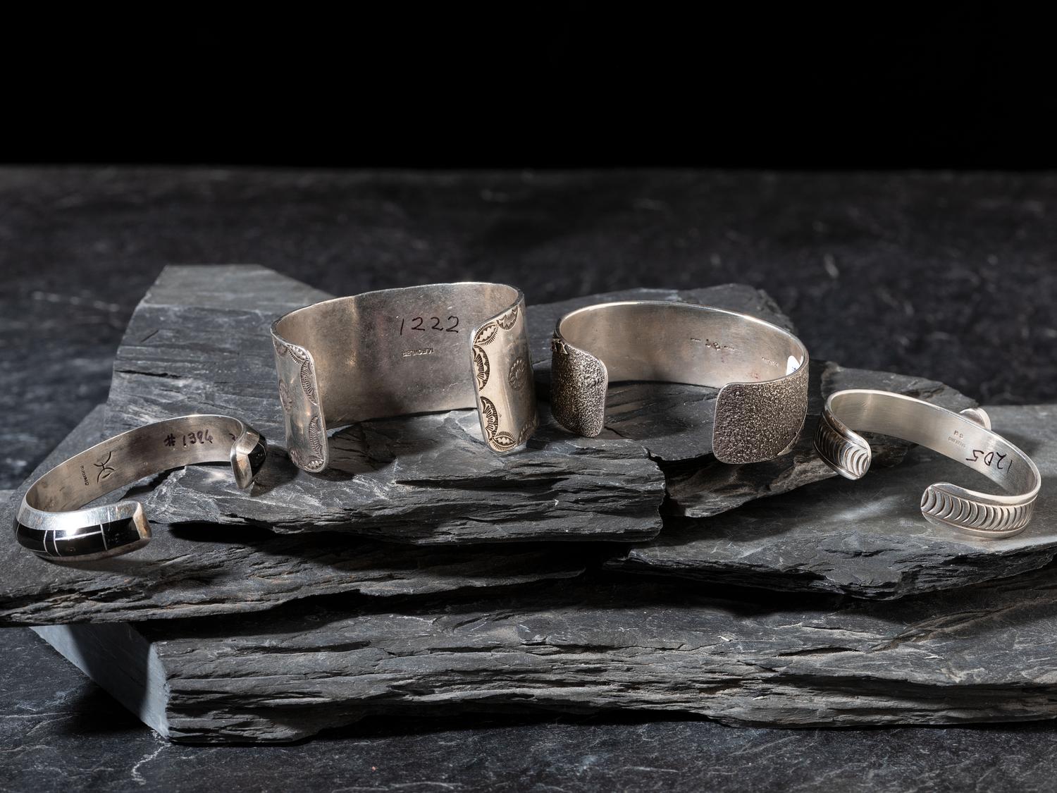 Navajo and Southwestern-style Silver Cuff Bracelets