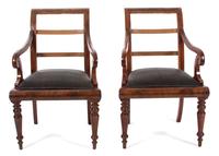 A Set of Eight Regency Mahogany Dining Chairs Height 33 inches. — EARLY 19TH CENTURY