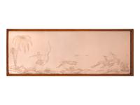 An Etched Glass Mirror Plate