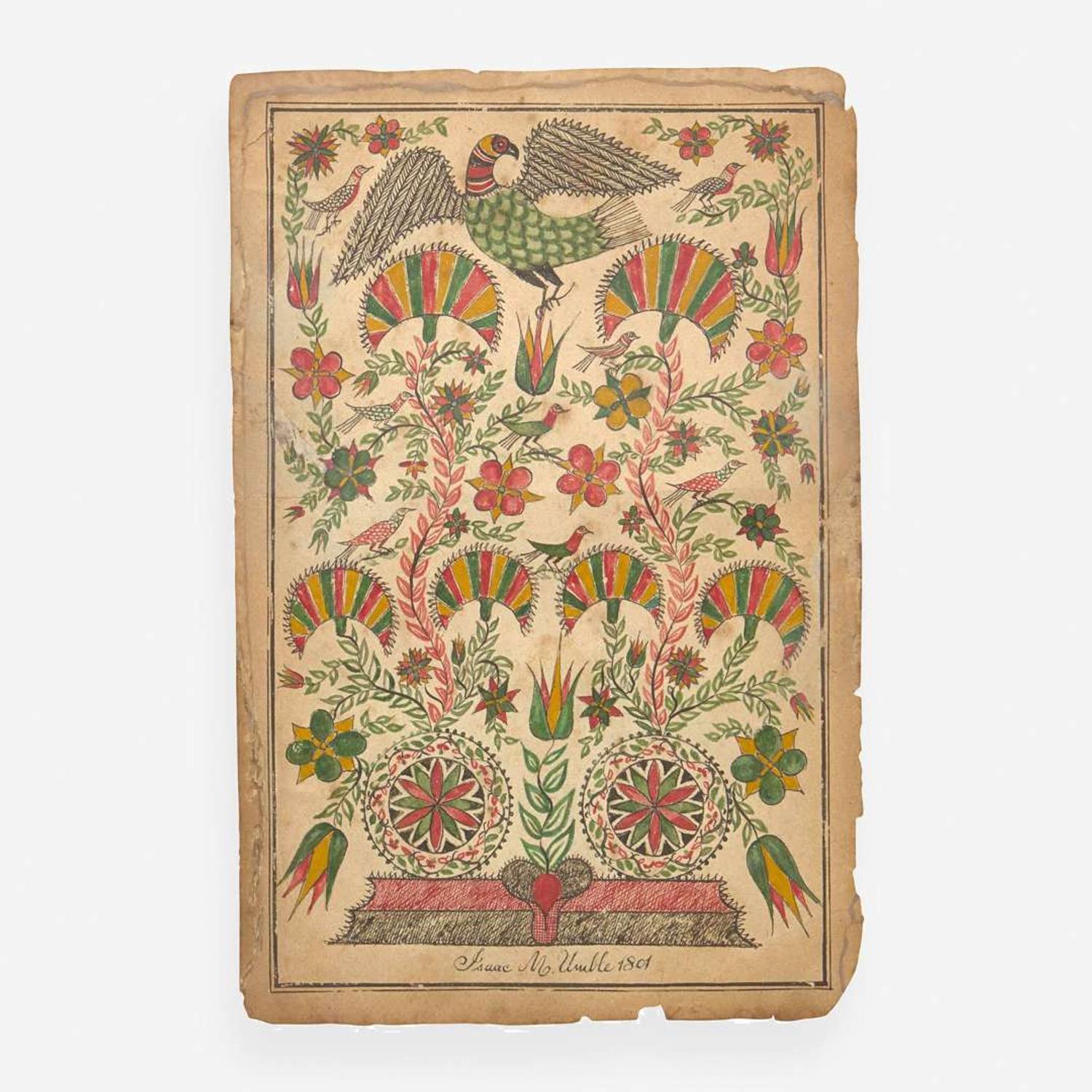 A Fraktur drawing dated "1801"