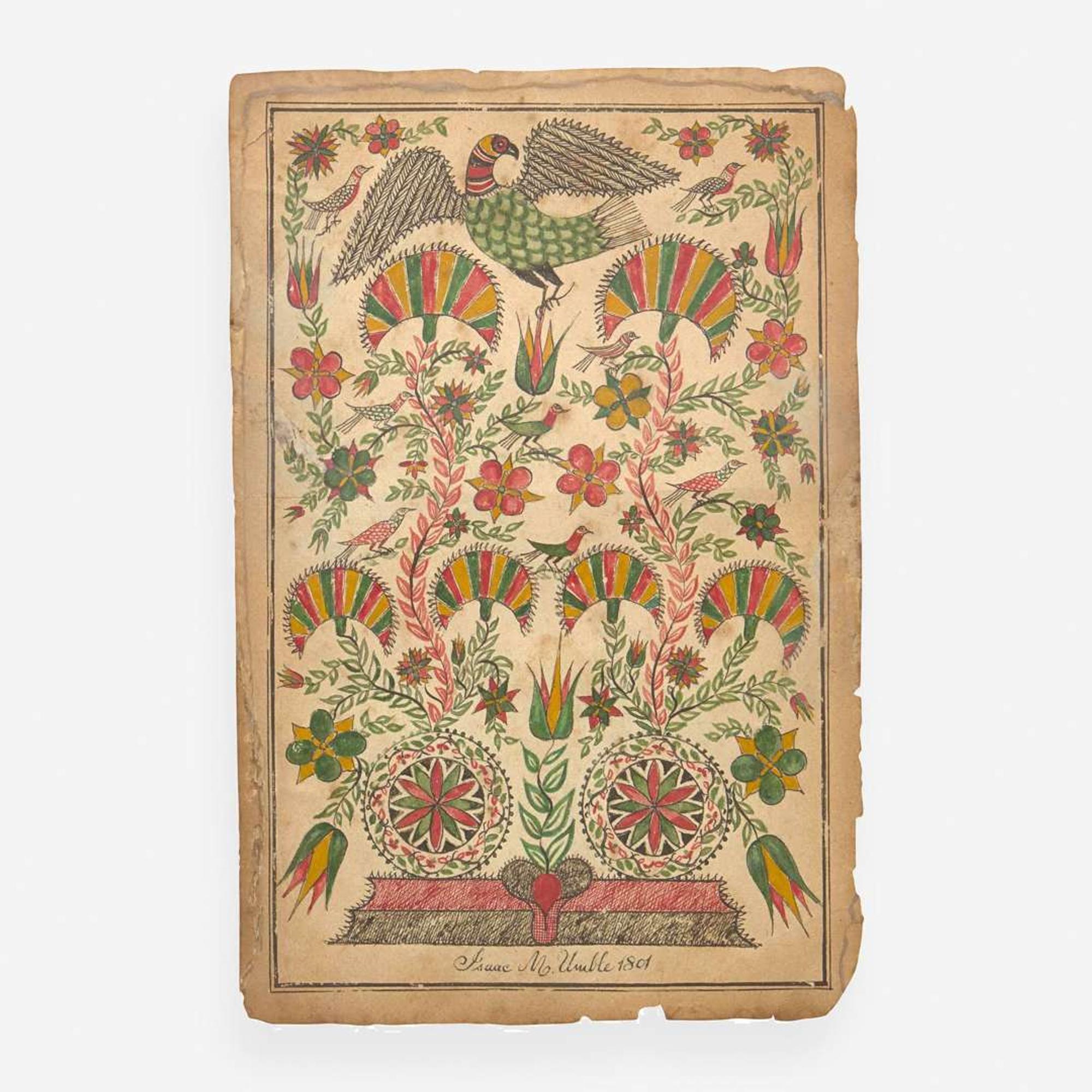 A Fraktur drawing dated "1801"