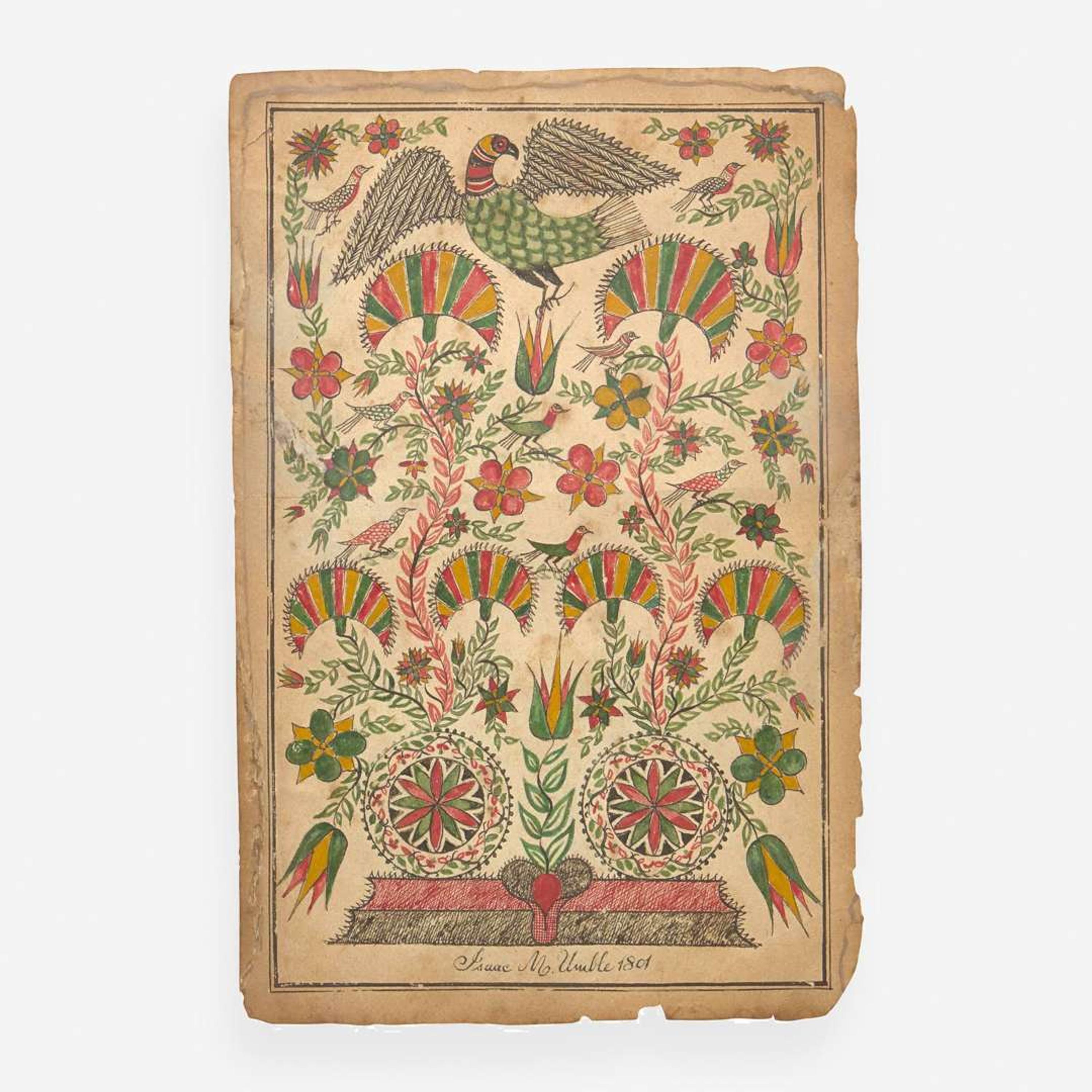 A Fraktur drawing dated "1801"