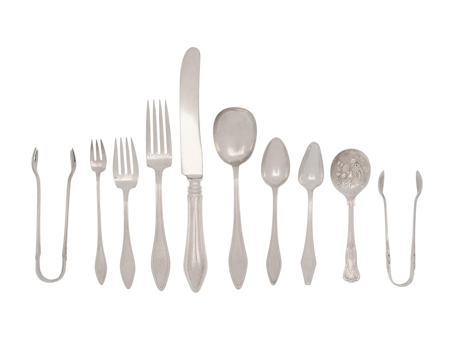 An American Silver Flatware Service