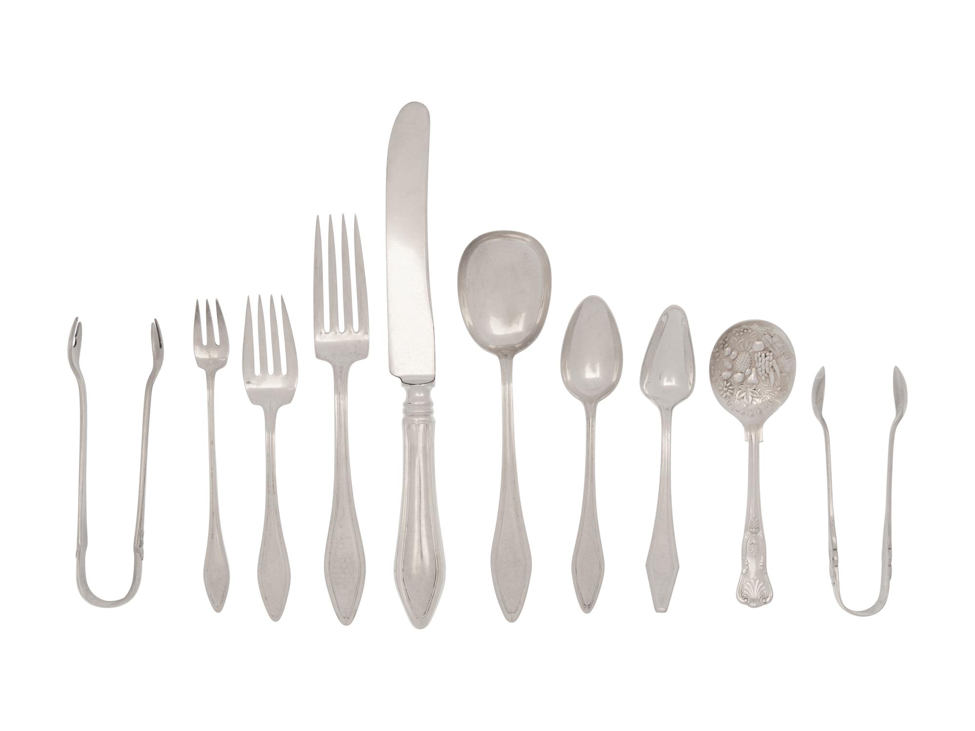 An American Silver Flatware Service