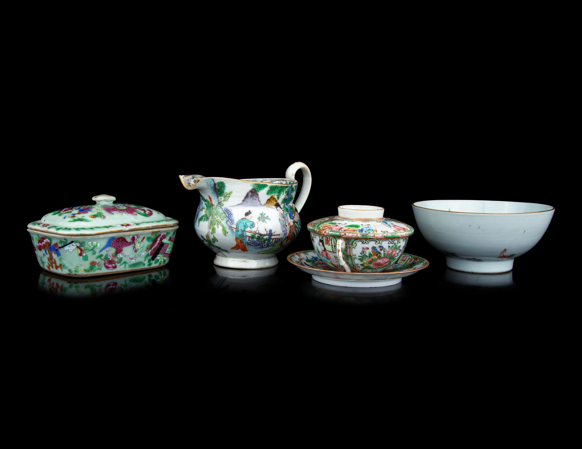 Four Chinese Export Porcelain Articles