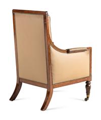 A Regency Style Leather-Upholstered Library Armchair