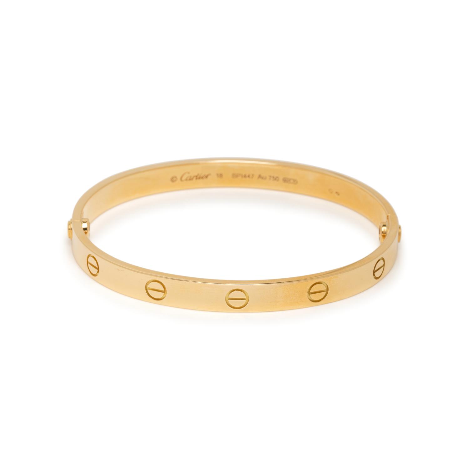 CARTIER, YELLOW GOLD 'LOVE' BRACELET