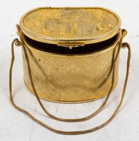 A Vintage Italian Gilt Metal Purse Height 3 1/2 x width 5 x depth 4 inches. — Alberto Gai