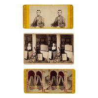 [LINCOLN, Abraham (1809-1865)]. A group of 3 stereographs, comprising: