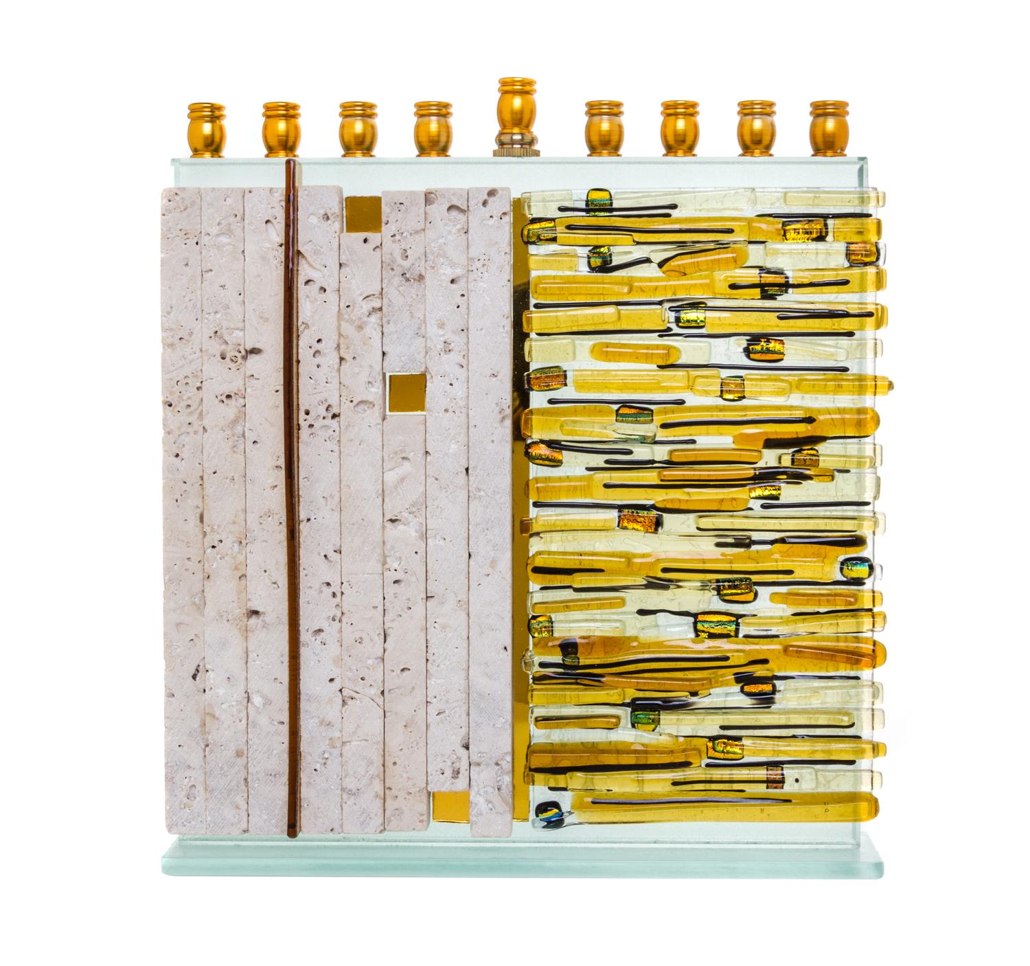 Kelemen Kuatro (K4 Glassart), (Venezuelan/American, 20th Century), Tall menorah