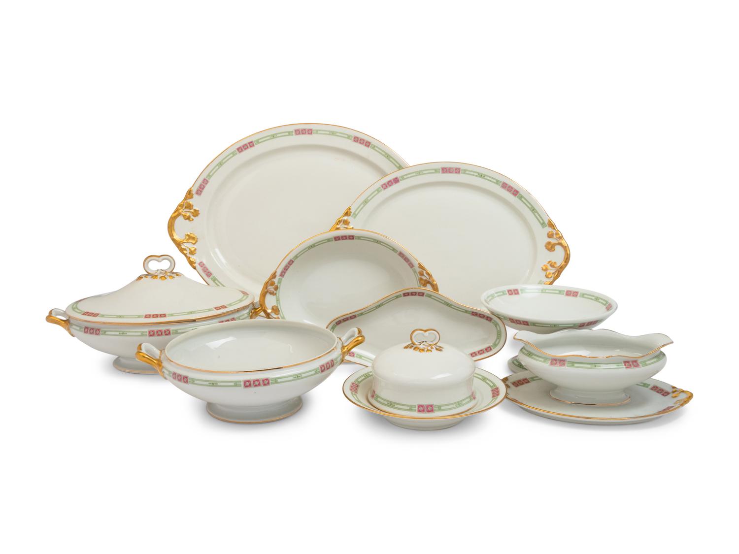 A Group of Limoges Porcelain Serving Articles