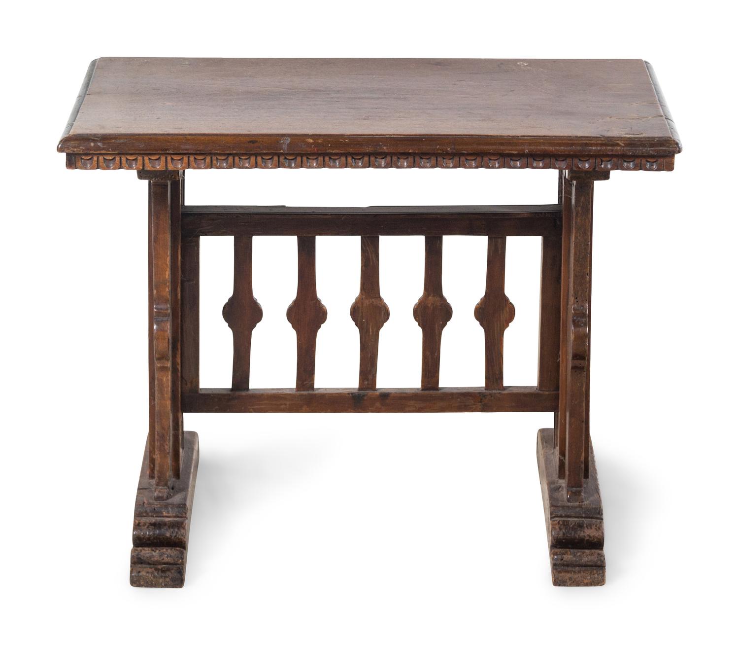 An Italian Carved Walnut Side Table