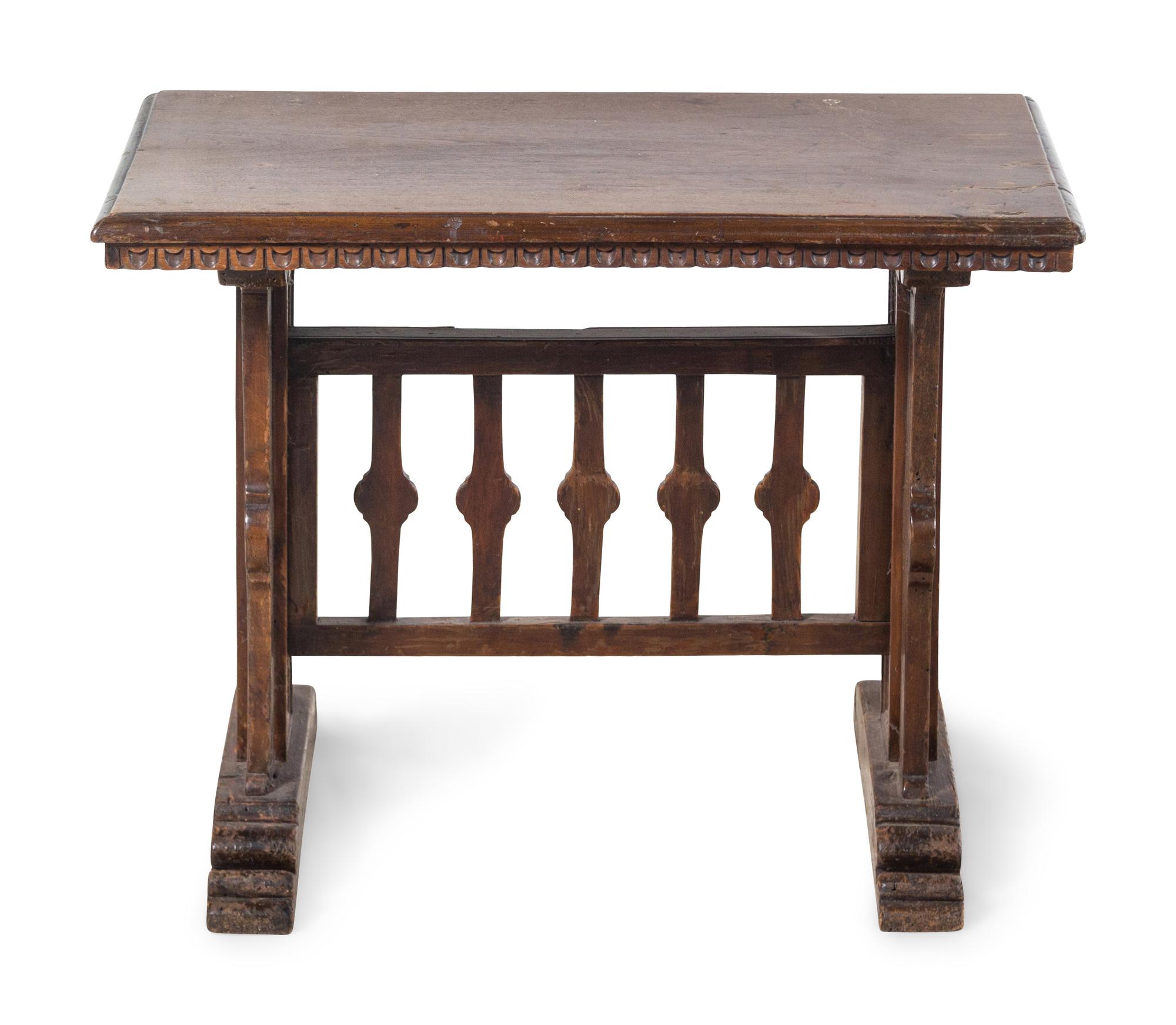 An Italian Carved Walnut Side Table