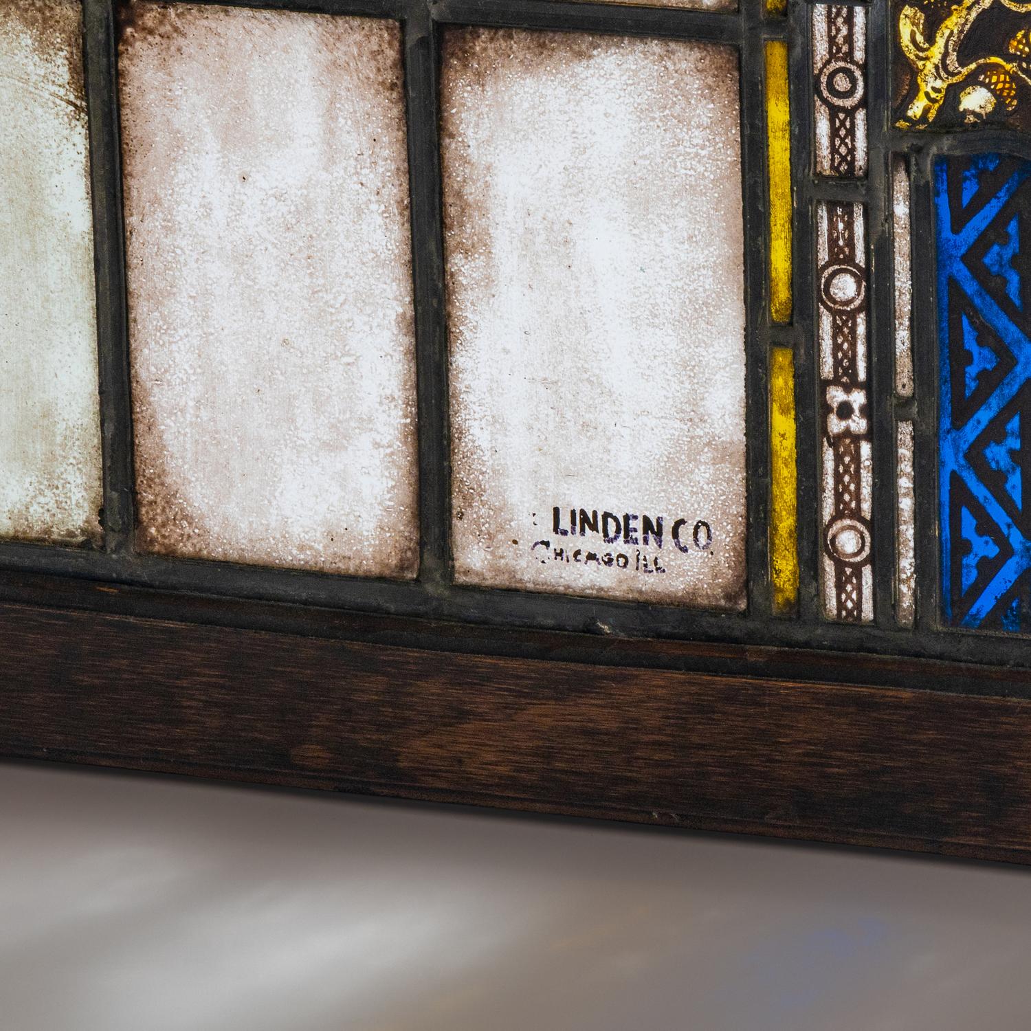 Framed window with Gothic arch