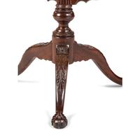 A Chippendale Style Carved Mahogany Pie-Crust Tilt-Top Tea Table