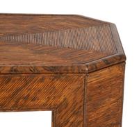 A Grain-Painted Rattan Low Table