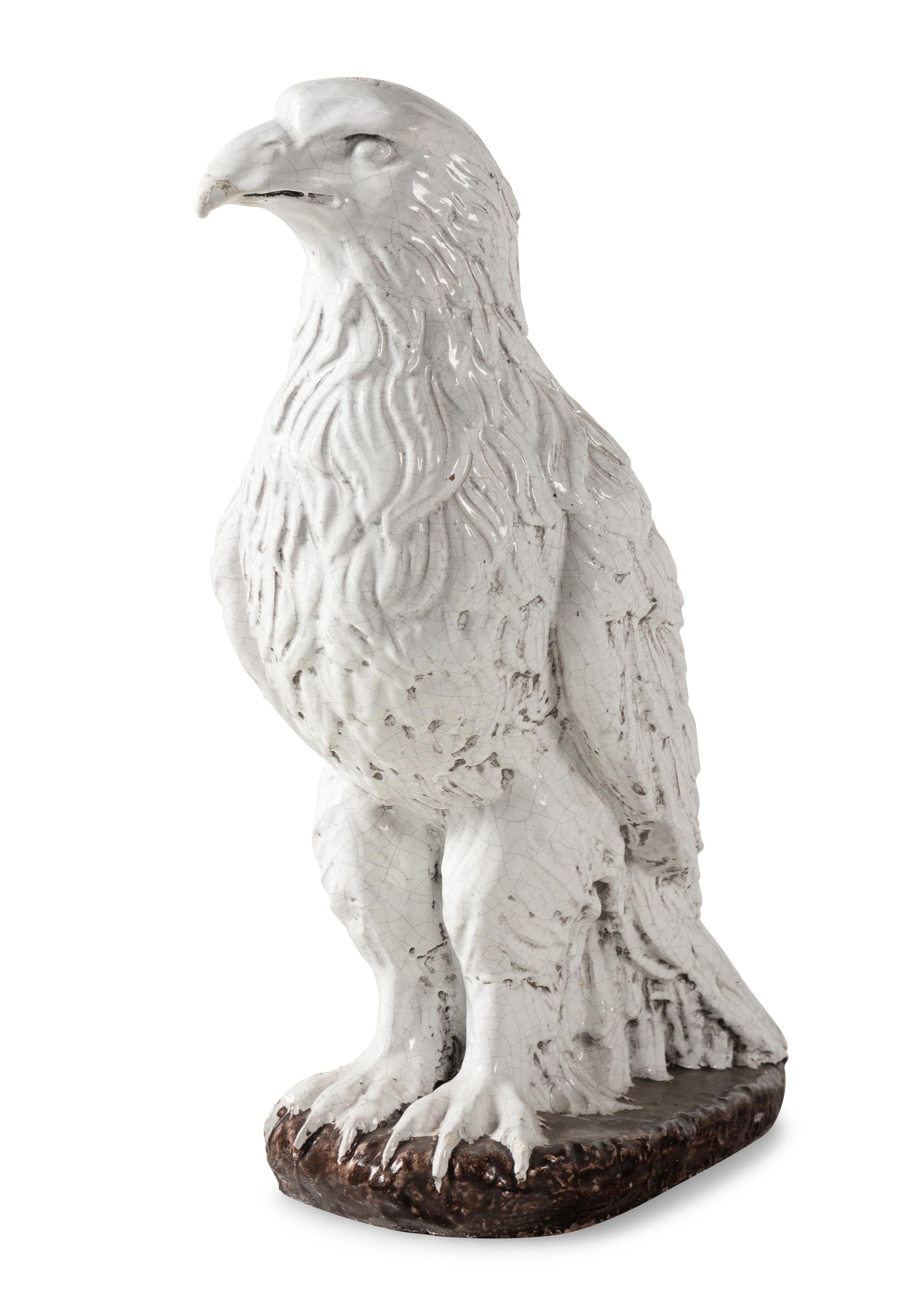 A Large Glazed Terra Cotta Model of an Eagle