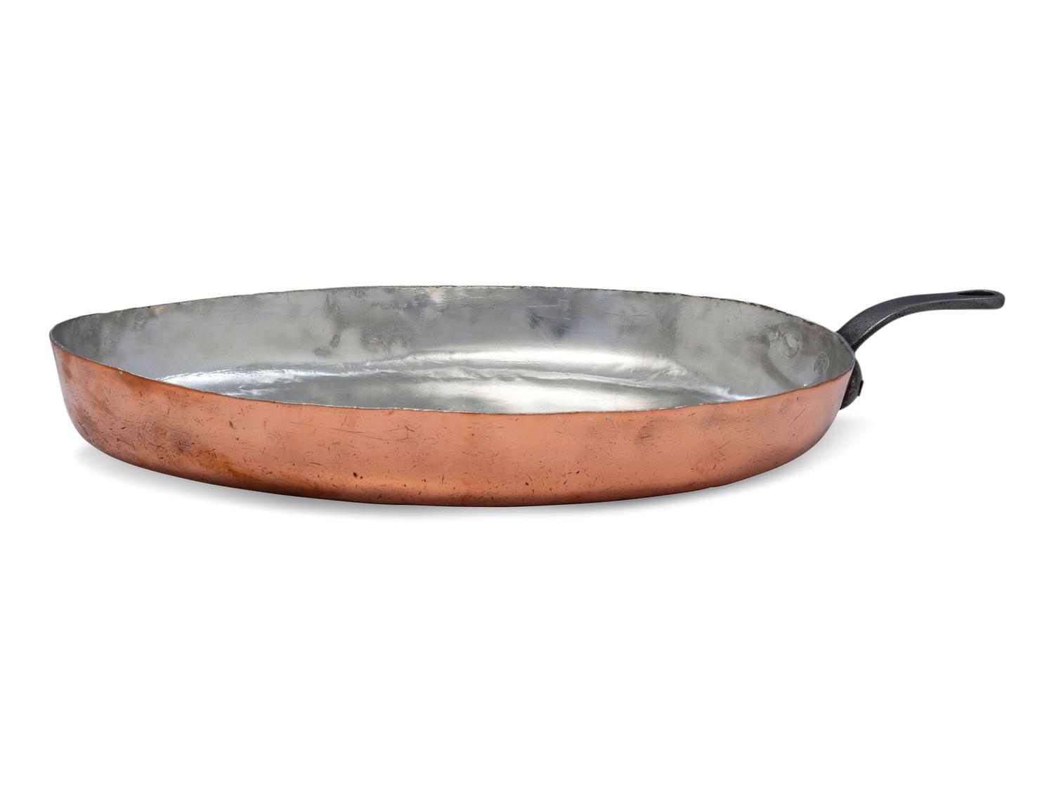 An American Copper Oval Fry Pan