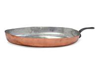 An American Copper Oval Fry Pan