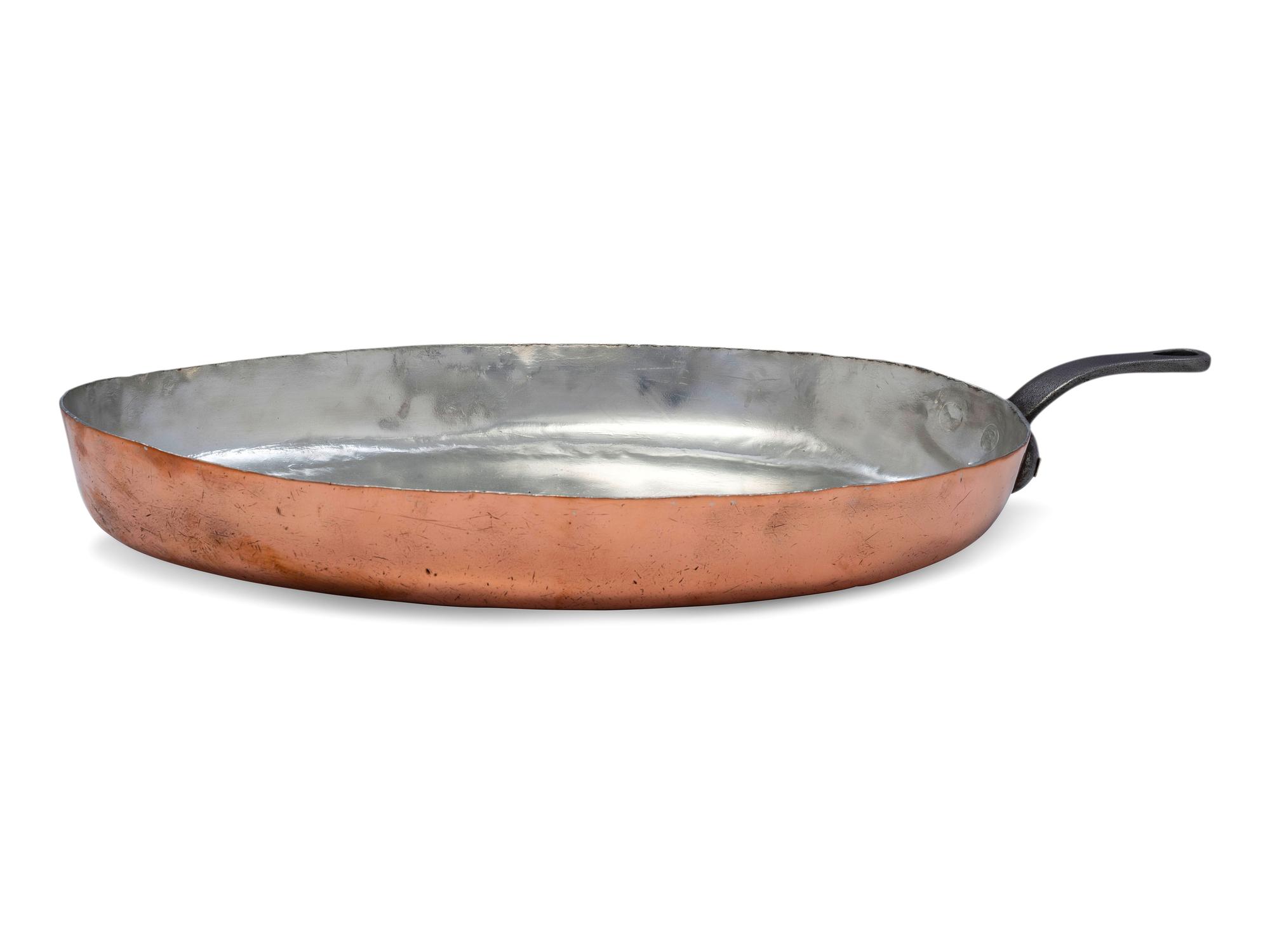 An American Copper Oval Fry Pan