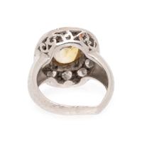 YELLOW SAPPHIRE AND DIAMOND RING