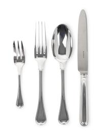 A Puiforcat Silverplate Part Flatware Service in the Consulat Pattern